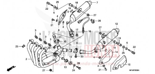 SILENCIEUX D'ECHAPPEMENT CBF1000A8 de 2008